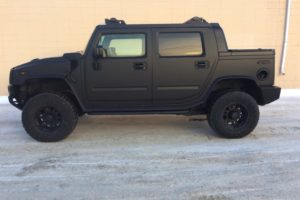 Hummer H2 flat black wrap